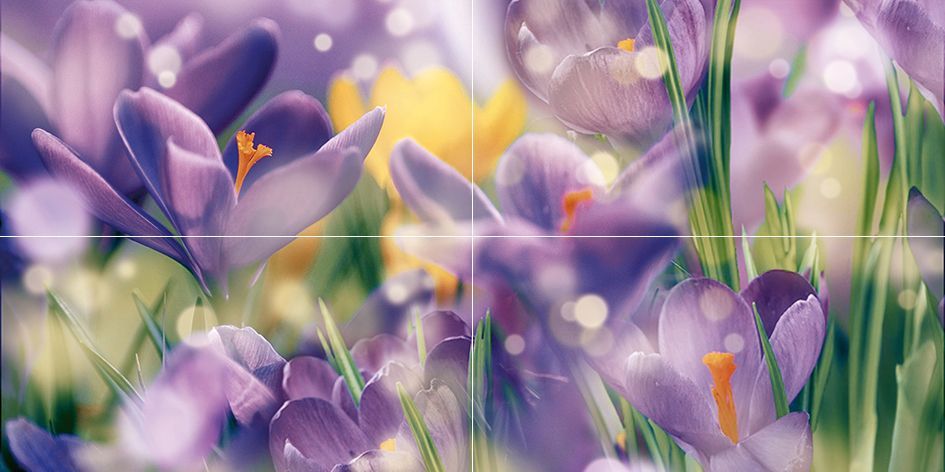 Crocus панно P4D286  (из 4 плиток)  80*40 