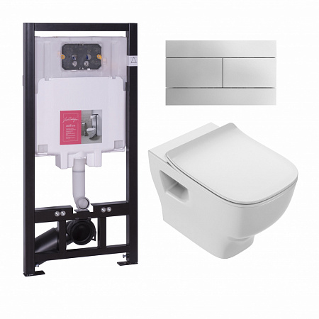 Унитаз Struktura Delafon подвесной + инсталляция +E4316-CP