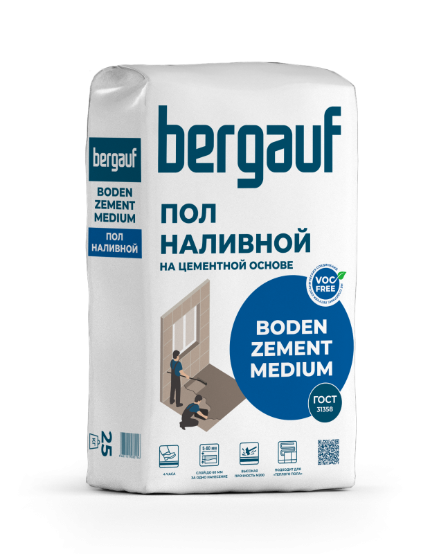 Наливной пол цементный Medium 25 кг. (56 пал)