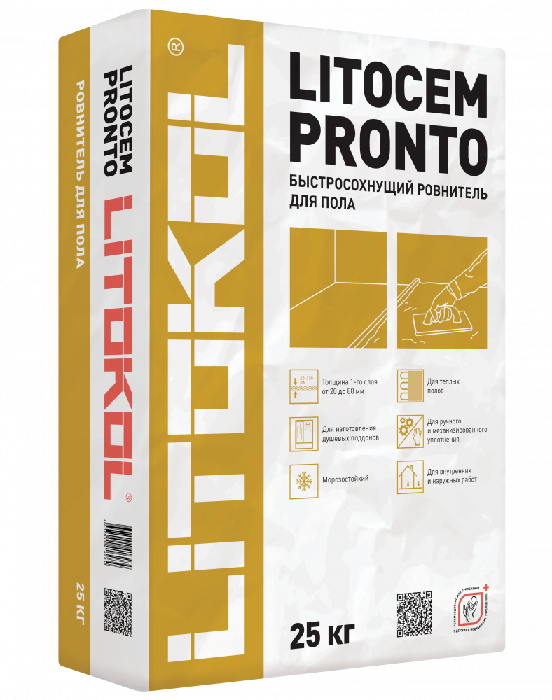 Ровнитель для пола LITOCEM PRONTO (25 кг) 54п