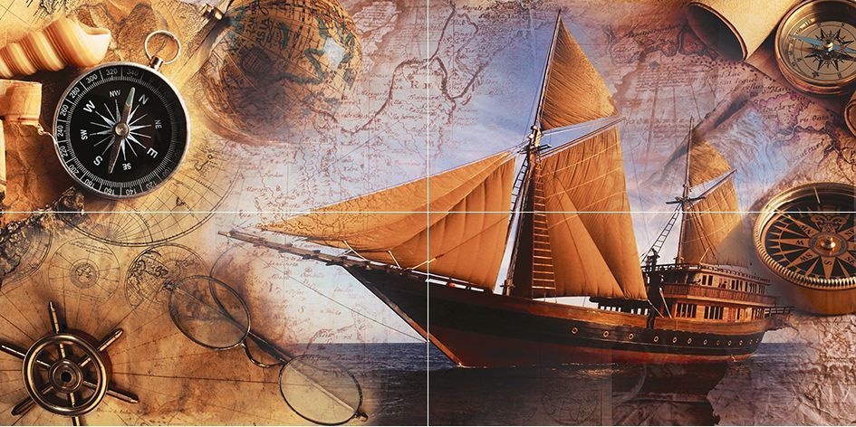 Adventure панно P4D195  ( из 4 плиток) 80*40 