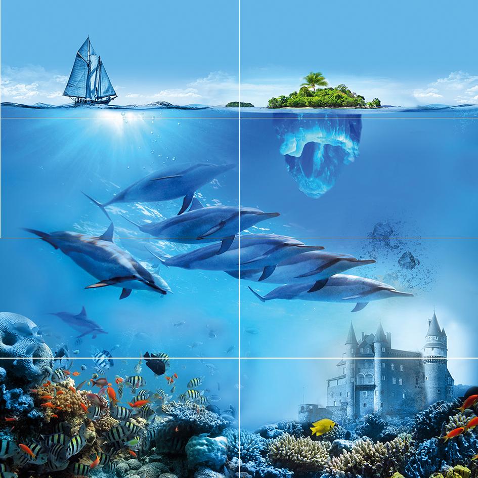 Ocean Deep панно P8D302  (из 8 плиток)  80*80 