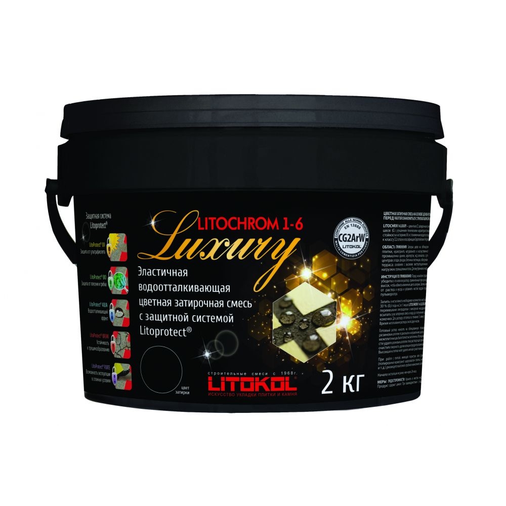 Litochrom 1-6 Luxury C.00 белая затир, смесь 2кг