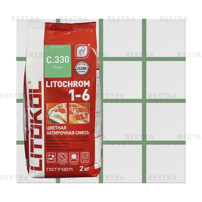 Litochrom 1-6 C.330 киви затир, смесь 2кг