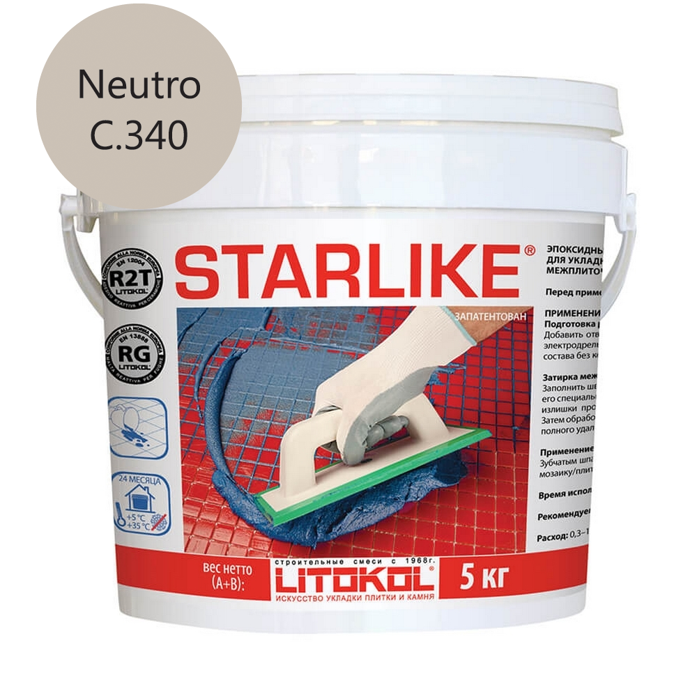 Litochrom Starlike Neutro C.340 затир, смесь 2,5кг