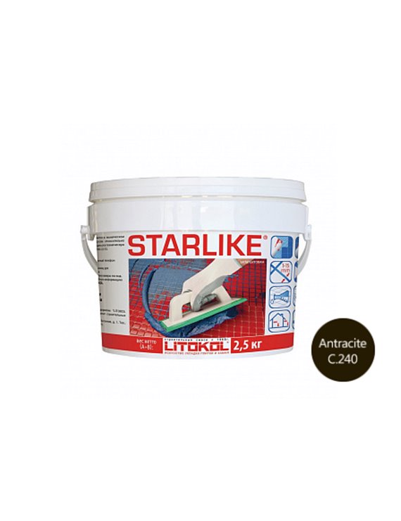 Litochrom Starlike Anthracite C.240 затир, смесь 2,5кг