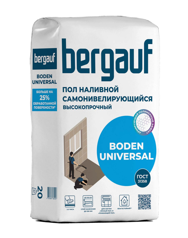 Наливной пол самонивелирующийся высокопрочный 20кг Boden Universal(64п)